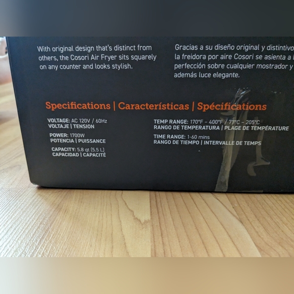 COSORI Air Fryer Oven Combo 5.8QT Max Xl Large Cooker-Gen 2 817915024140 - Picture 5 of 8